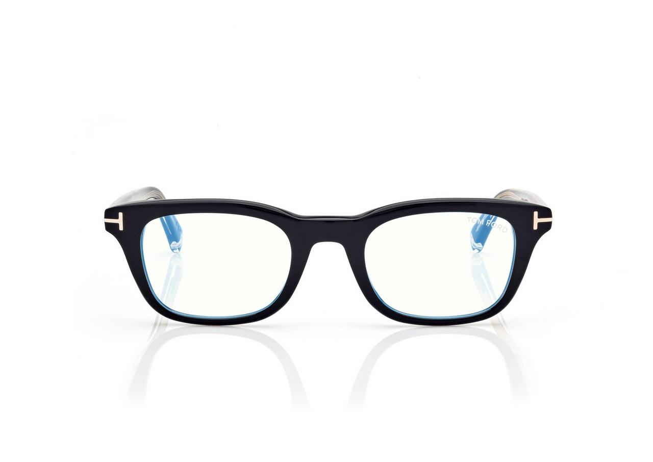 TOM FORD OM BLACK ICON BUE BLOCK RECTANGULAR OPTICALS