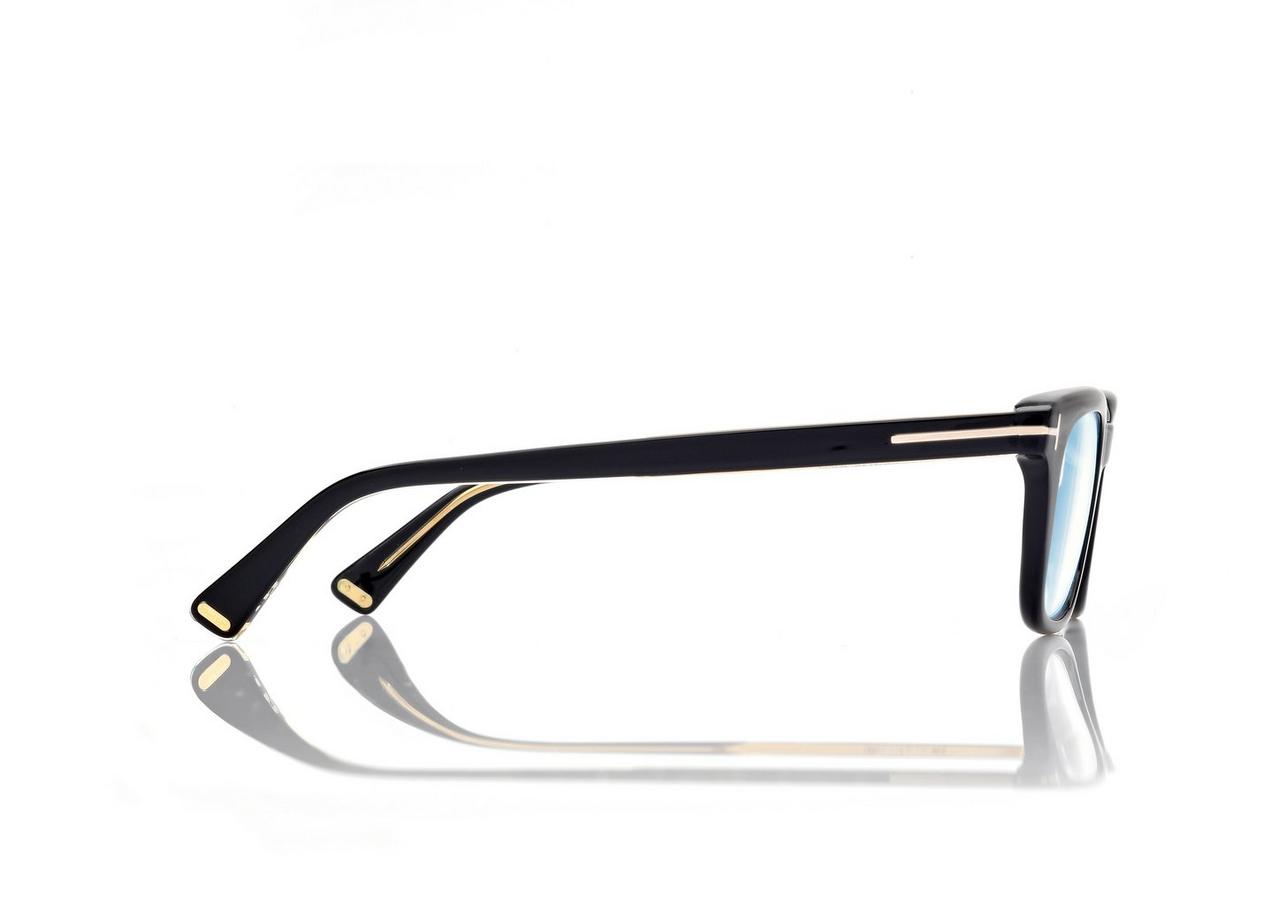 TOM FORD OM BLACK ICON BUE BLOCK RECTANGULAR OPTICALS