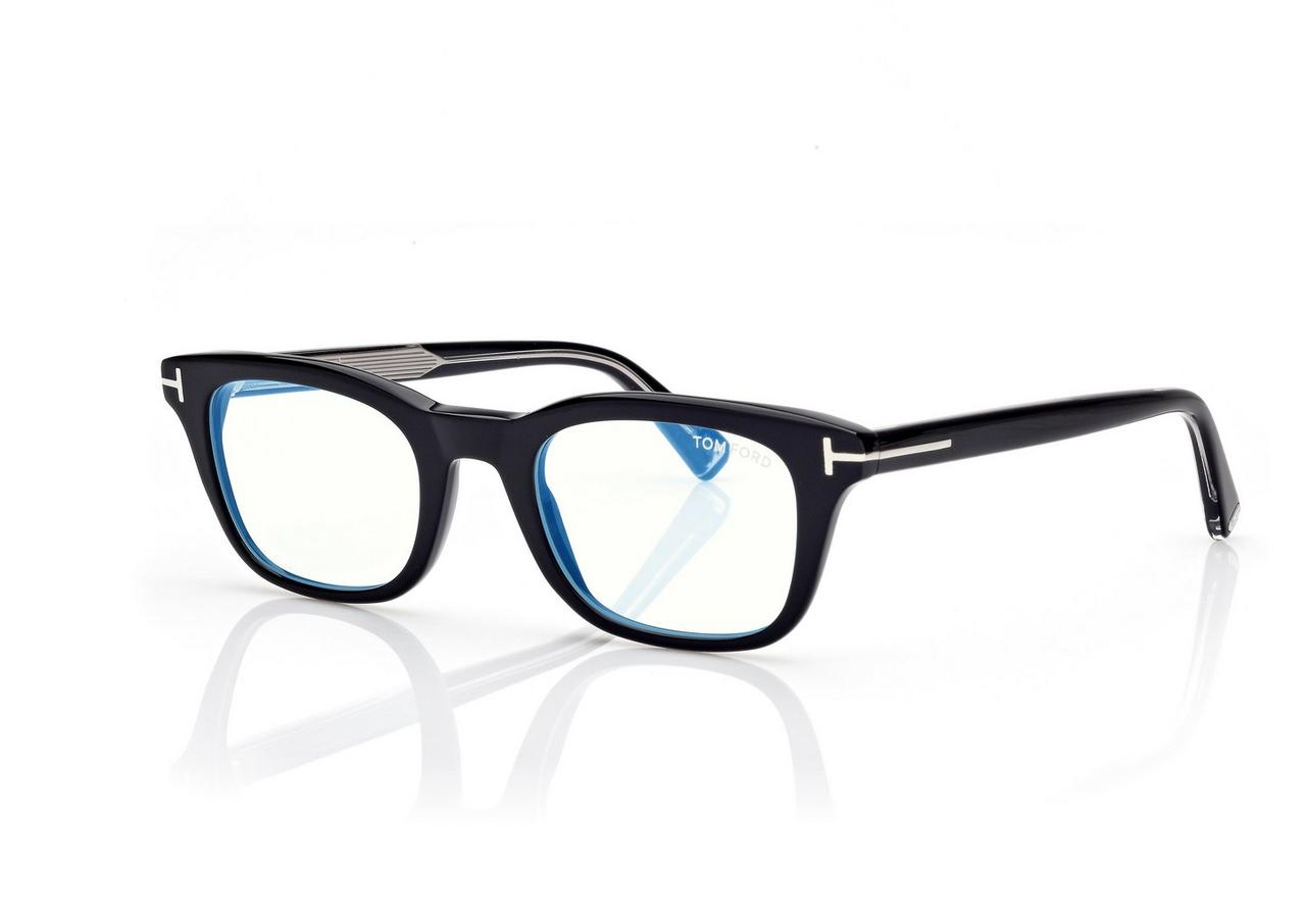 TOM FORD OM BLACK + OTHER ICON BUE BLOCK RECTANGULAR OPTICALS