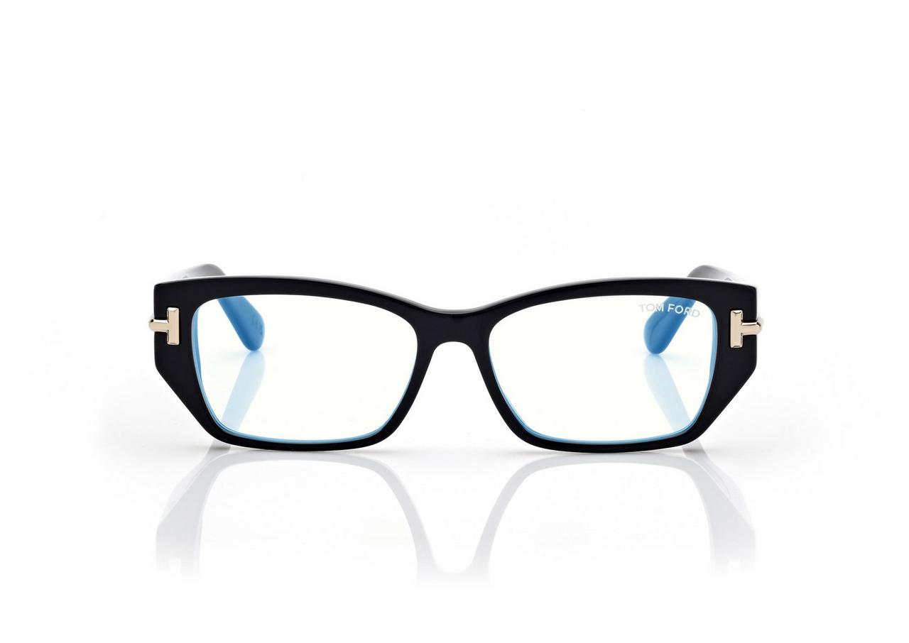 TOM FORD OM BLACK ICON BULE BLOCK RECTANGULAR OPTICALS