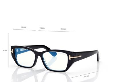 TOM FORD OM BLACK ICON BULE BLOCK RECTANGULAR OPTICALS