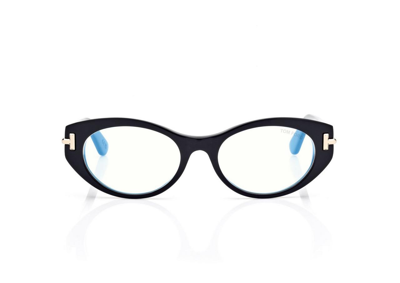 TOM FORD OM BLACK ICON BLUE BLOCK CAT EYE OPTICALS