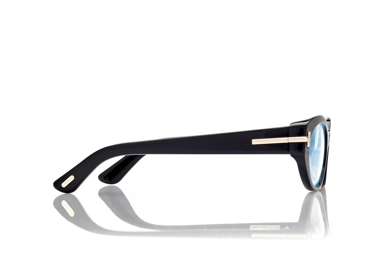 TOM FORD OM BLACK ICON BLUE BLOCK CAT EYE OPTICALS