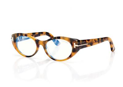 TOM FORD OM LIGHT HAVANA ICON BLUE BLOCK CAT EYE OPTICALS