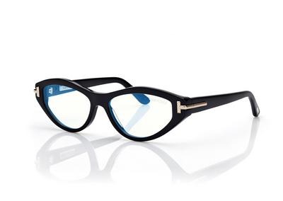 TOM FORD OM BLACK ICON BLUE BLOCK CAT EYE OPTICALS