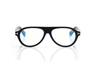TOM FORD OM BLACK ICON PILOT OPTICALS WITH CLIP ON SUNGLASSES