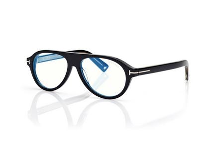 TOM FORD OM BLACK ICON PILOT OPTICALS WITH CLIP ON SUNGLASSES