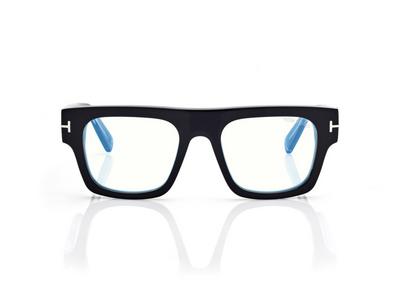 TOM FORD  BLACK BLUE BLOCK RECTANGULAR OPTICALS