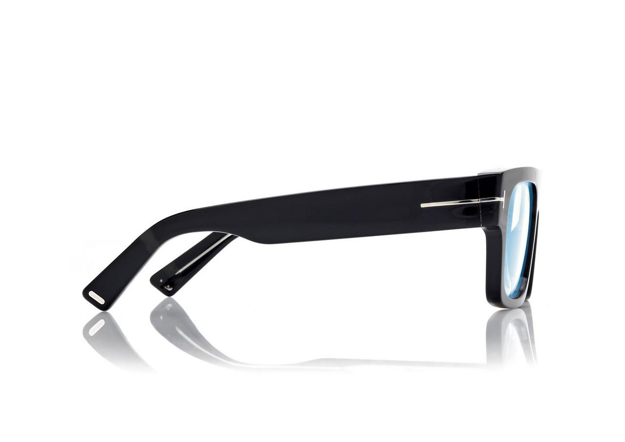 TOM FORD  BLACK BLUE BLOCK RECTANGULAR OPTICALS