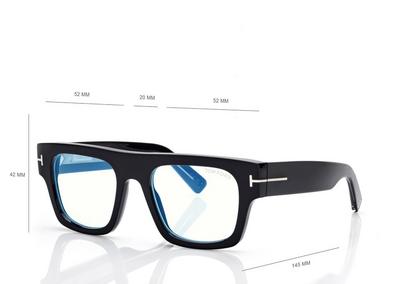 TOM FORD  BLACK BLUE BLOCK RECTANGULAR OPTICALS