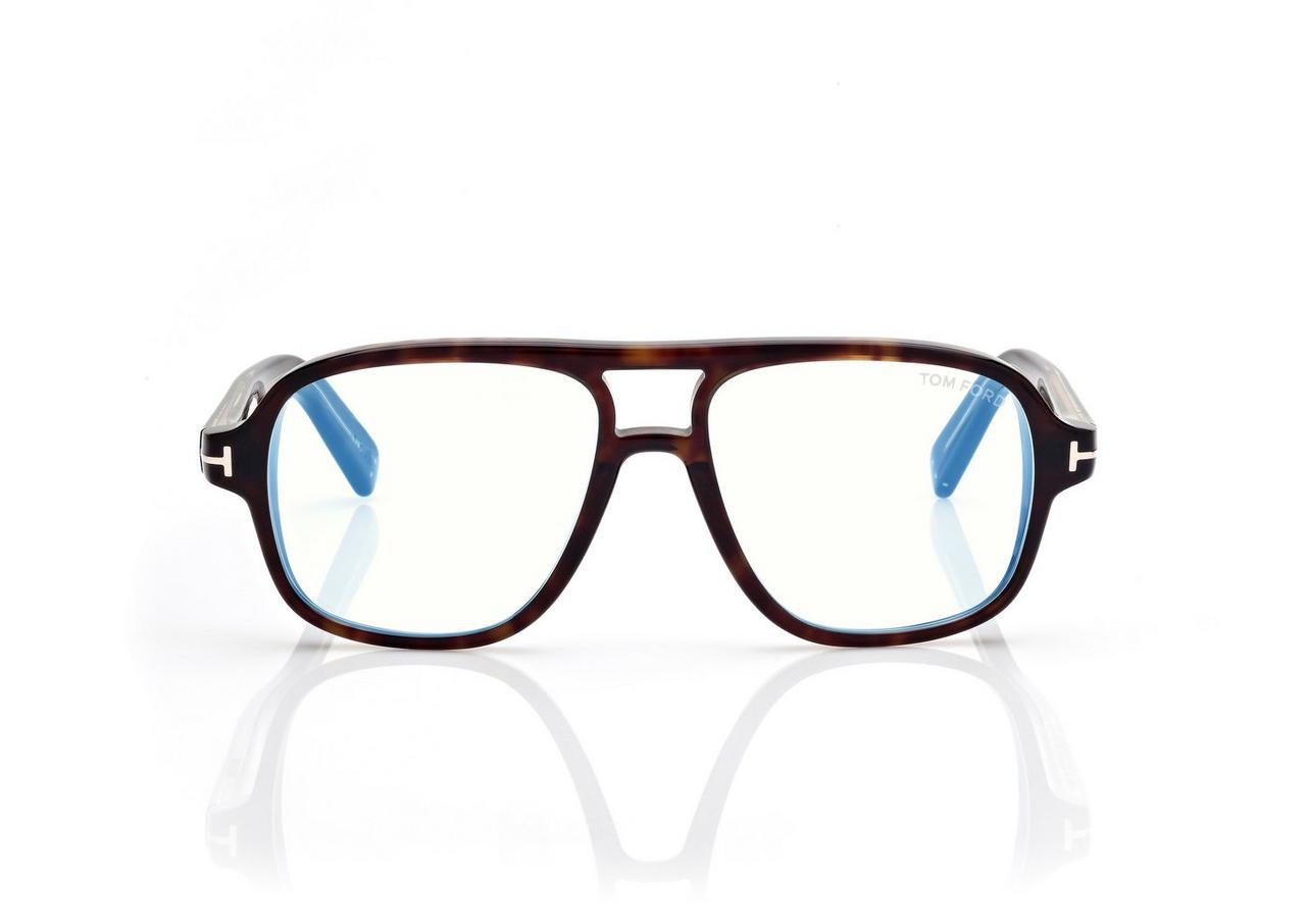 TOM FORD  DARK HAVANA ICON BLUE BLOCK NAVIGATOR OPTICALS