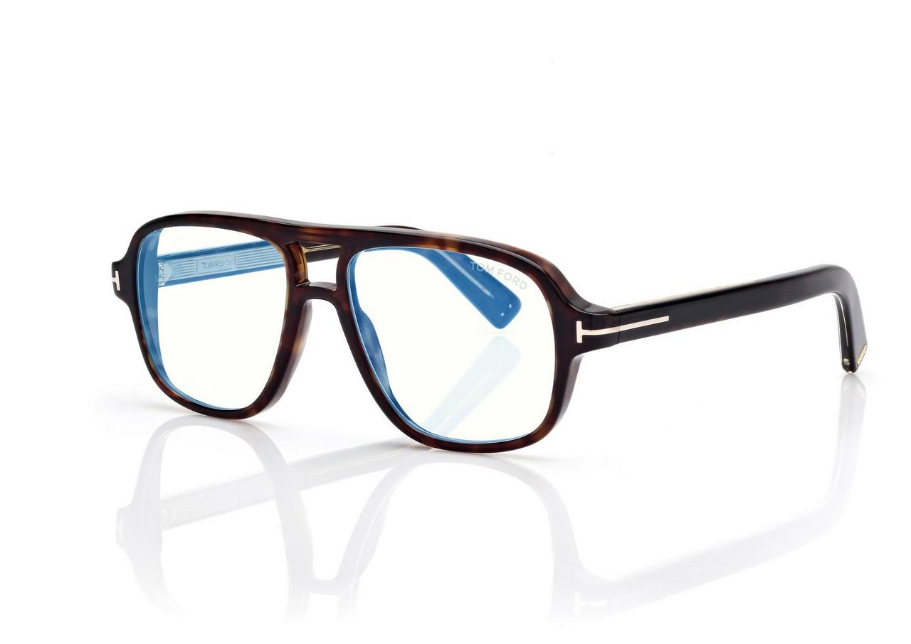 TOM FORD  DARK HAVANA ICON BLUE BLOCK NAVIGATOR OPTICALS