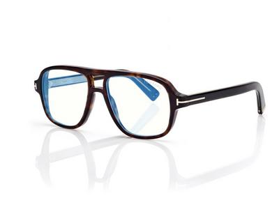 TOM FORD  DARK HAVANA ICON BLUE BLOCK NAVIGATOR OPTICALS