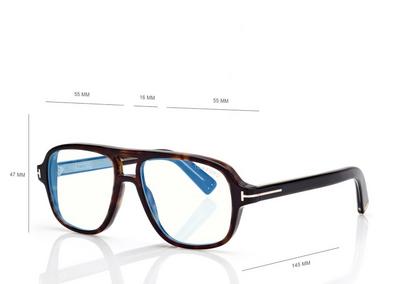 TOM FORD  DARK HAVANA ICON BLUE BLOCK NAVIGATOR OPTICALS
