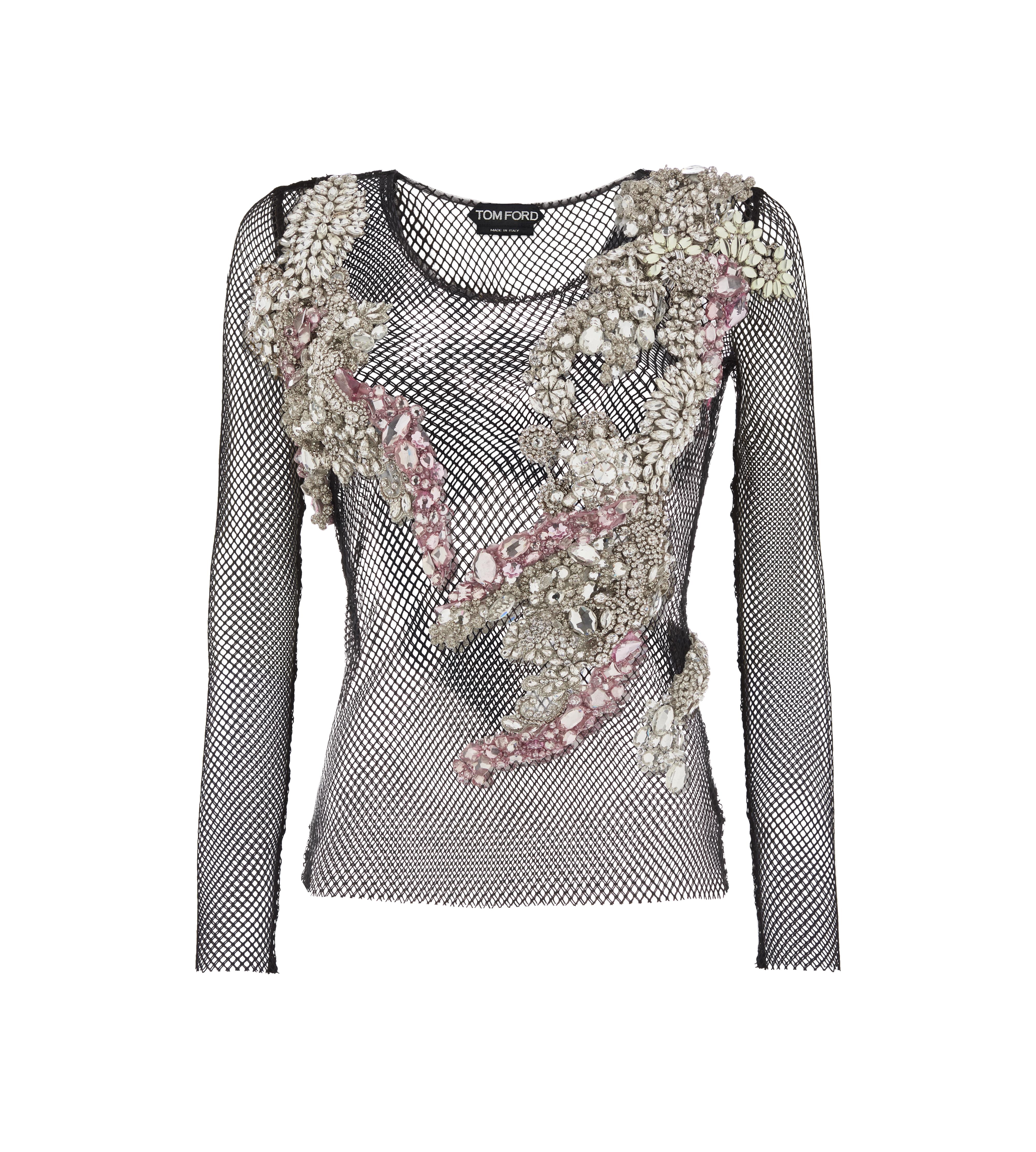 CRYSTAL EMBROIDERED TOP