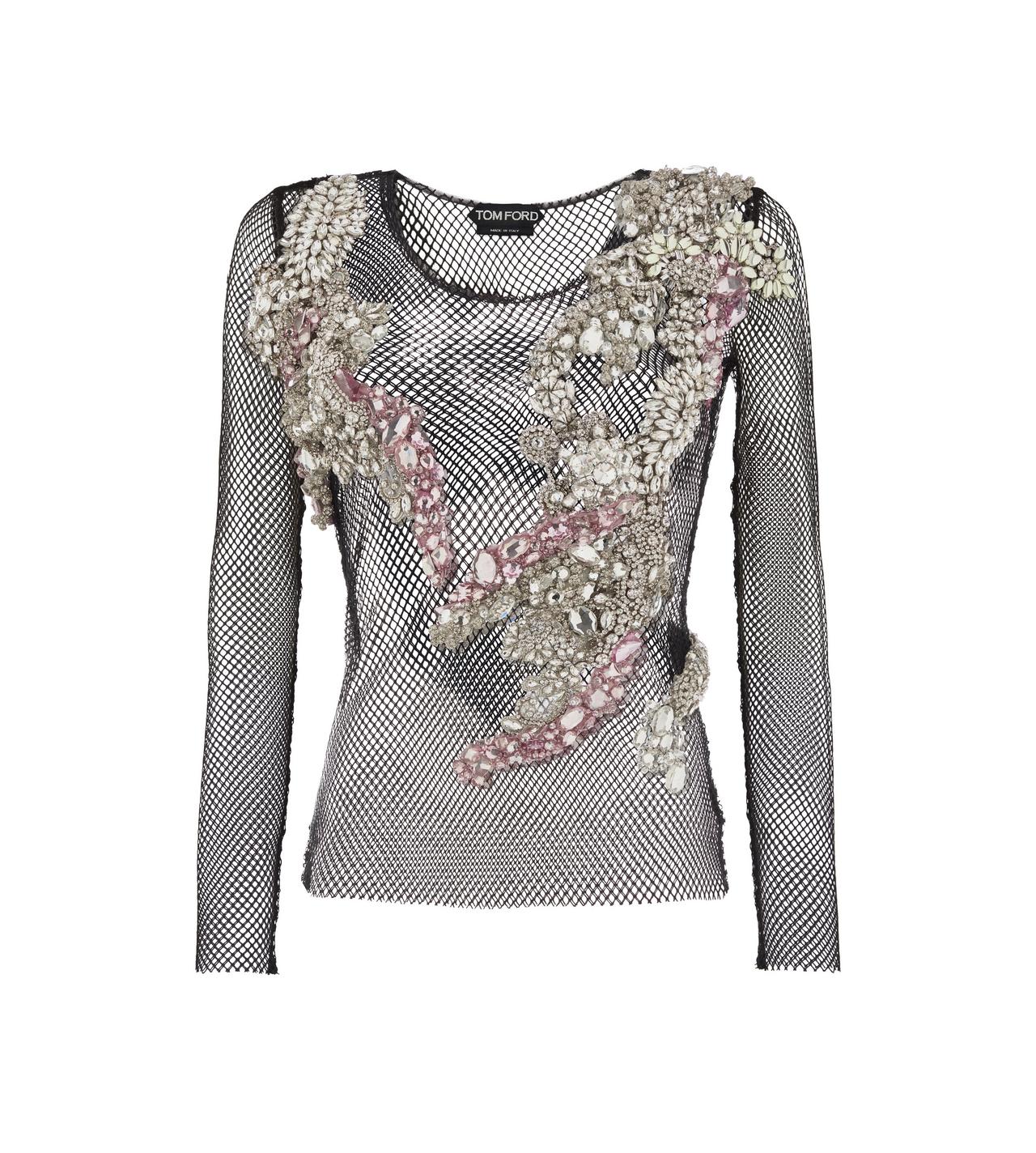 CRYSTAL EMBROIDERED TOP