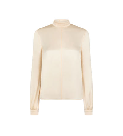 LONG SLEEVE MOCK NECK BLOUSE