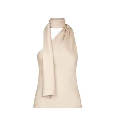 ONE SHOULDER TOP WITH SCARF DETAIL