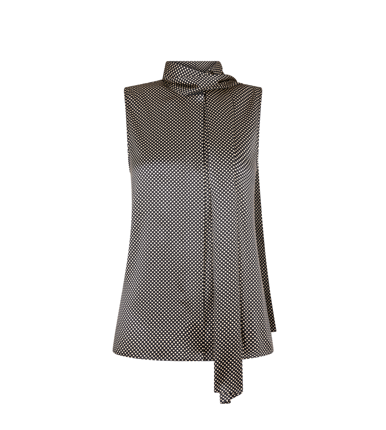 SLEEVELESS LAVALLIERE SILK BLOUSE image number 0