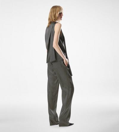SLEEVELESS LAVALLIERE SILK BLOUSE image number 3