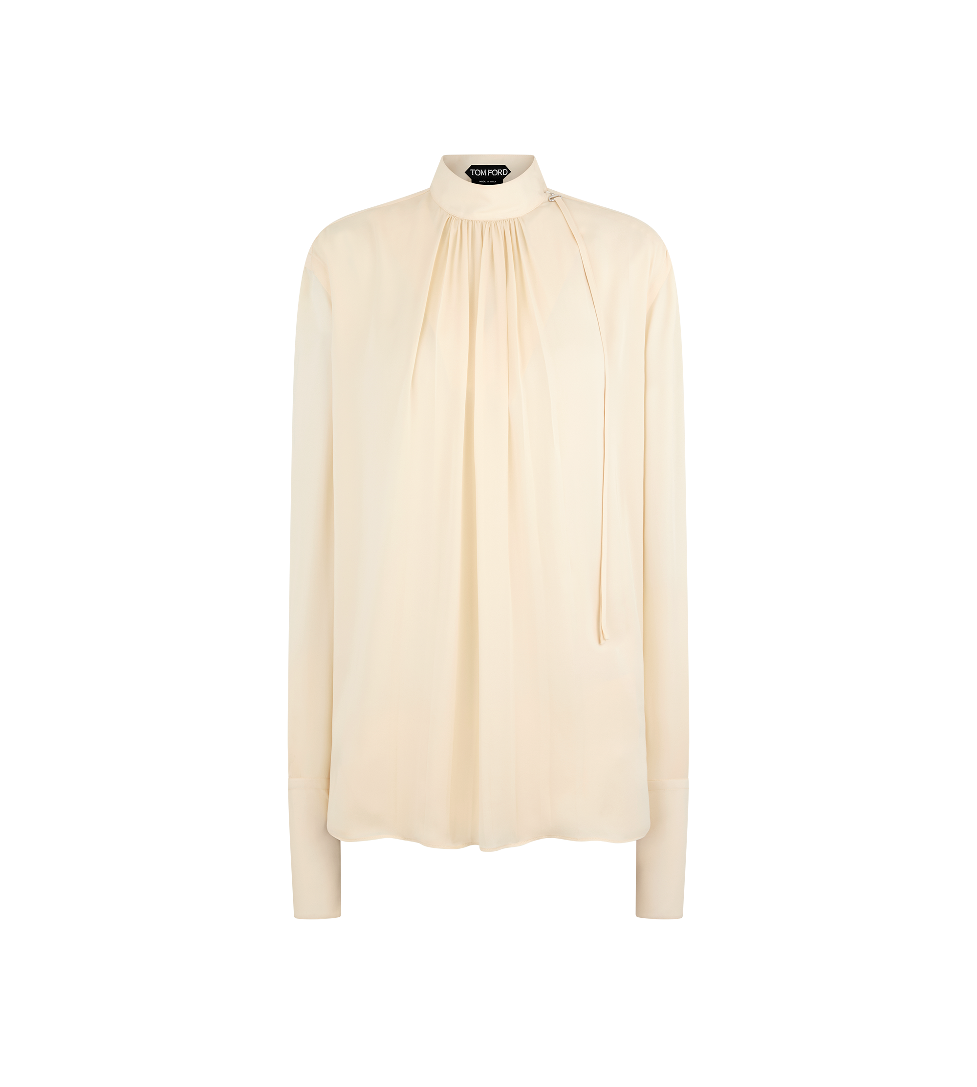 WASHED SILK GEORGETTE LONG SLEEVE BLOUSE