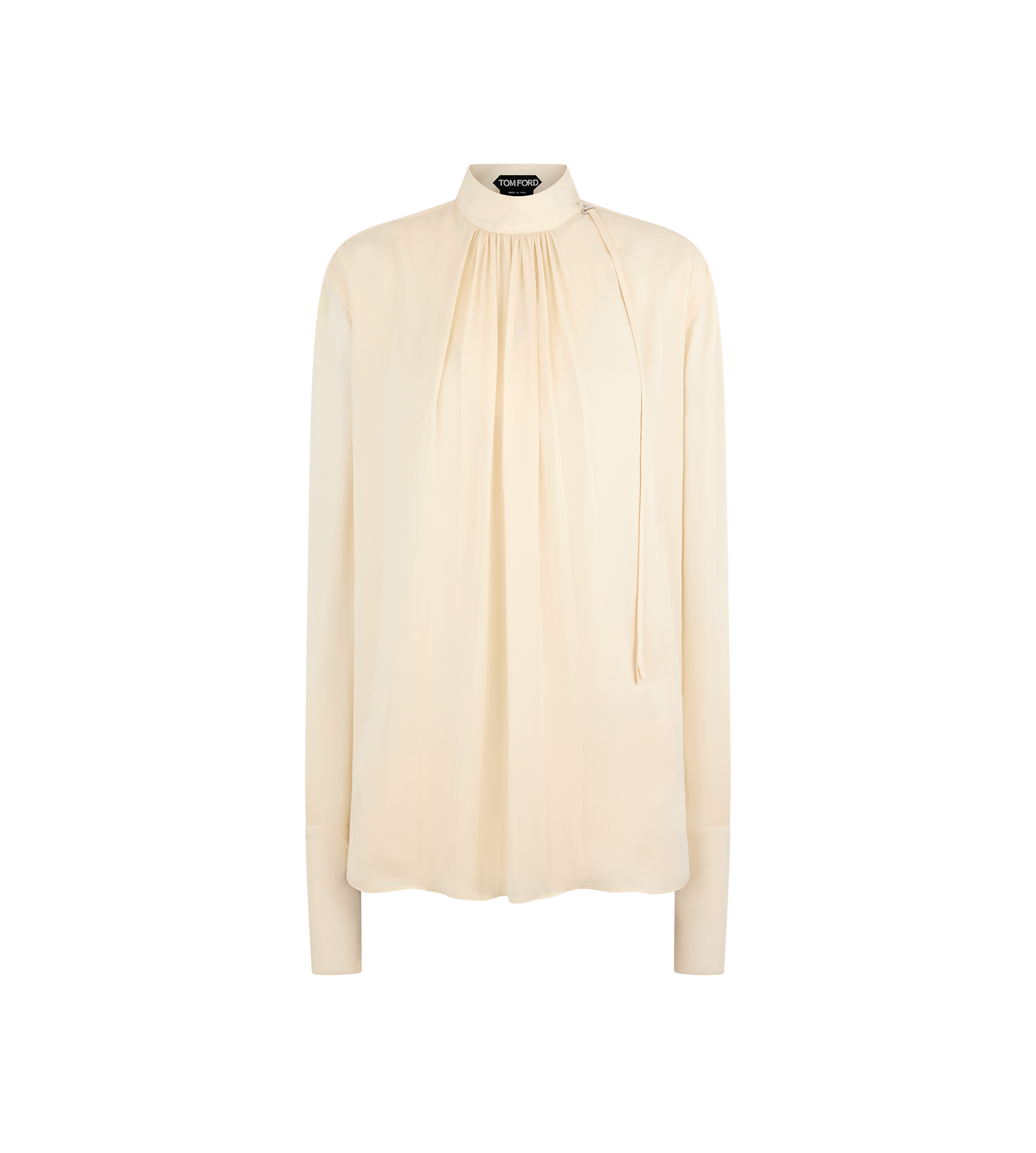 WASHED SILK GEORGETTE LONG SLEEVE BLOUSE image number 0