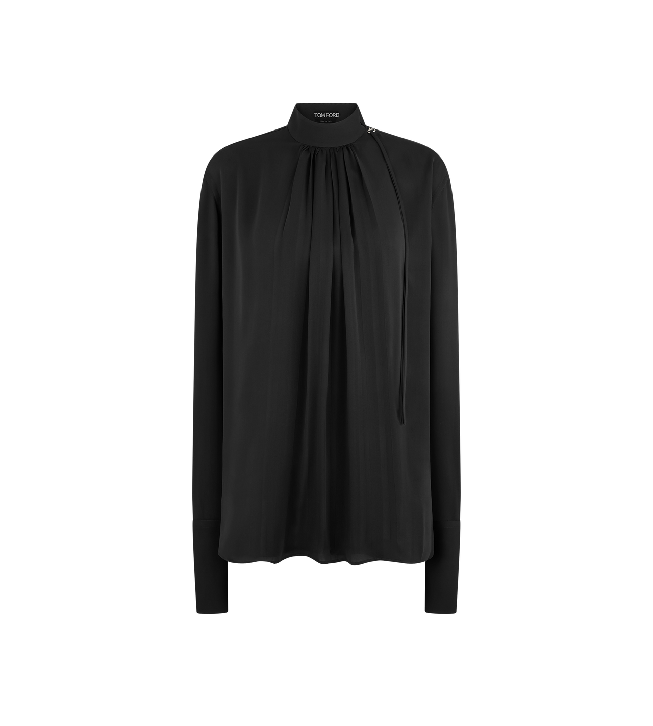 WASHED SILK GEORGETTE LONG SLEEVE BLOUSE image number 0