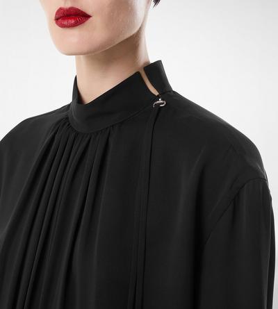 WASHED SILK GEORGETTE LONG SLEEVE BLOUSE image number 1