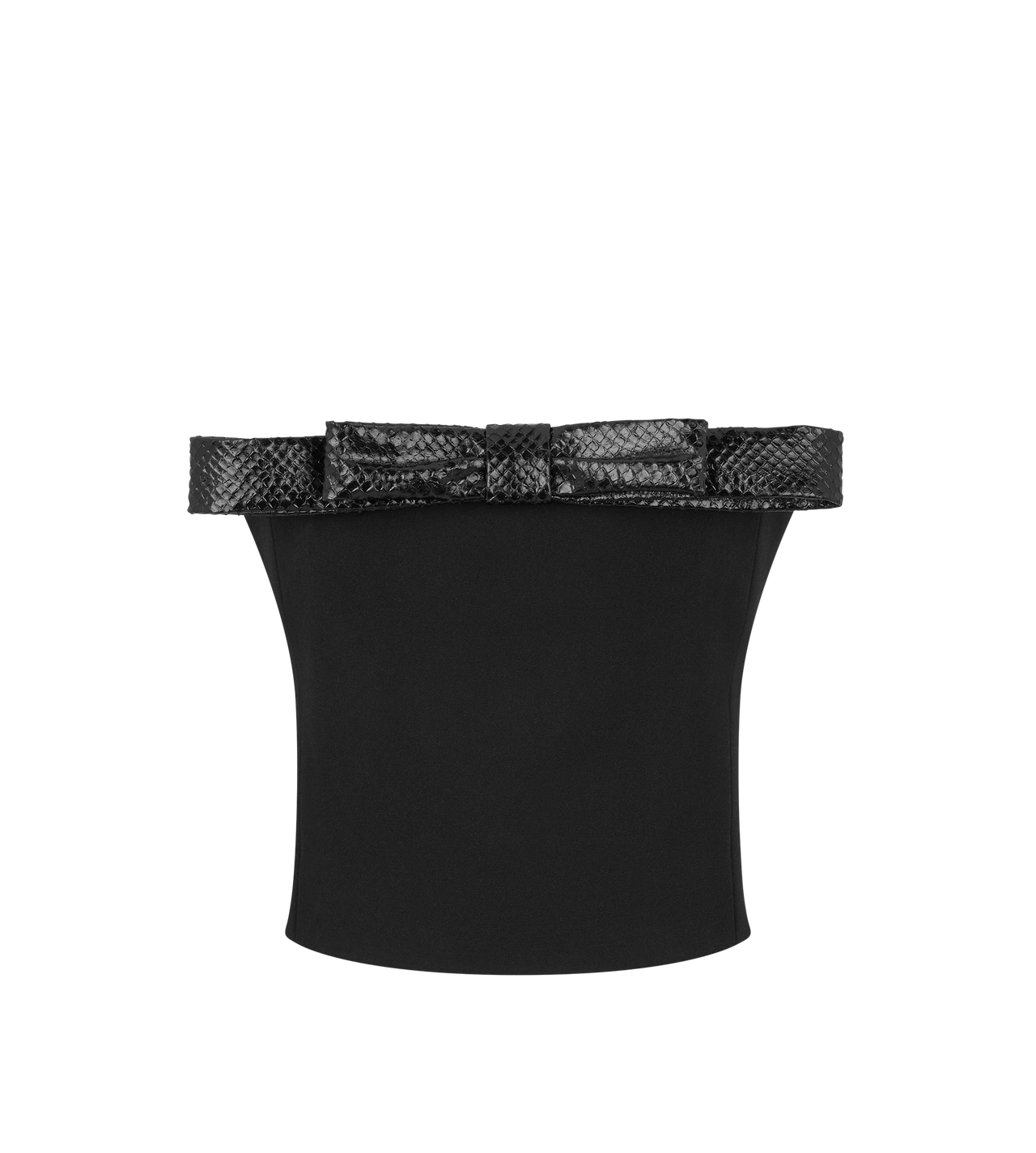 STRAPLESS TOP WITH BOW DETAIL image number 0