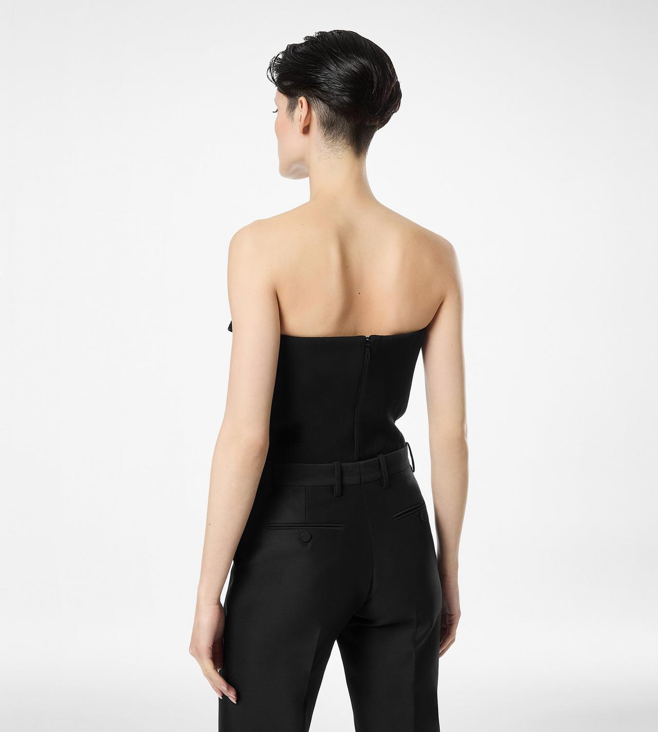 STRAPLESS TOP WITH BOW DETAIL image number 4