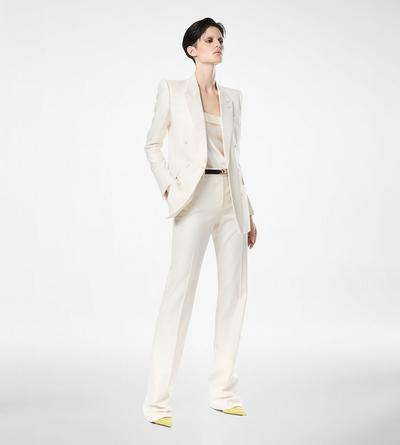 SILK SATIN CAMISOLE TOP WITH TUXEDO BAND image number 4