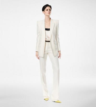 SILK SATIN CAMISOLE TOP WITH TUXEDO BAND image number 4