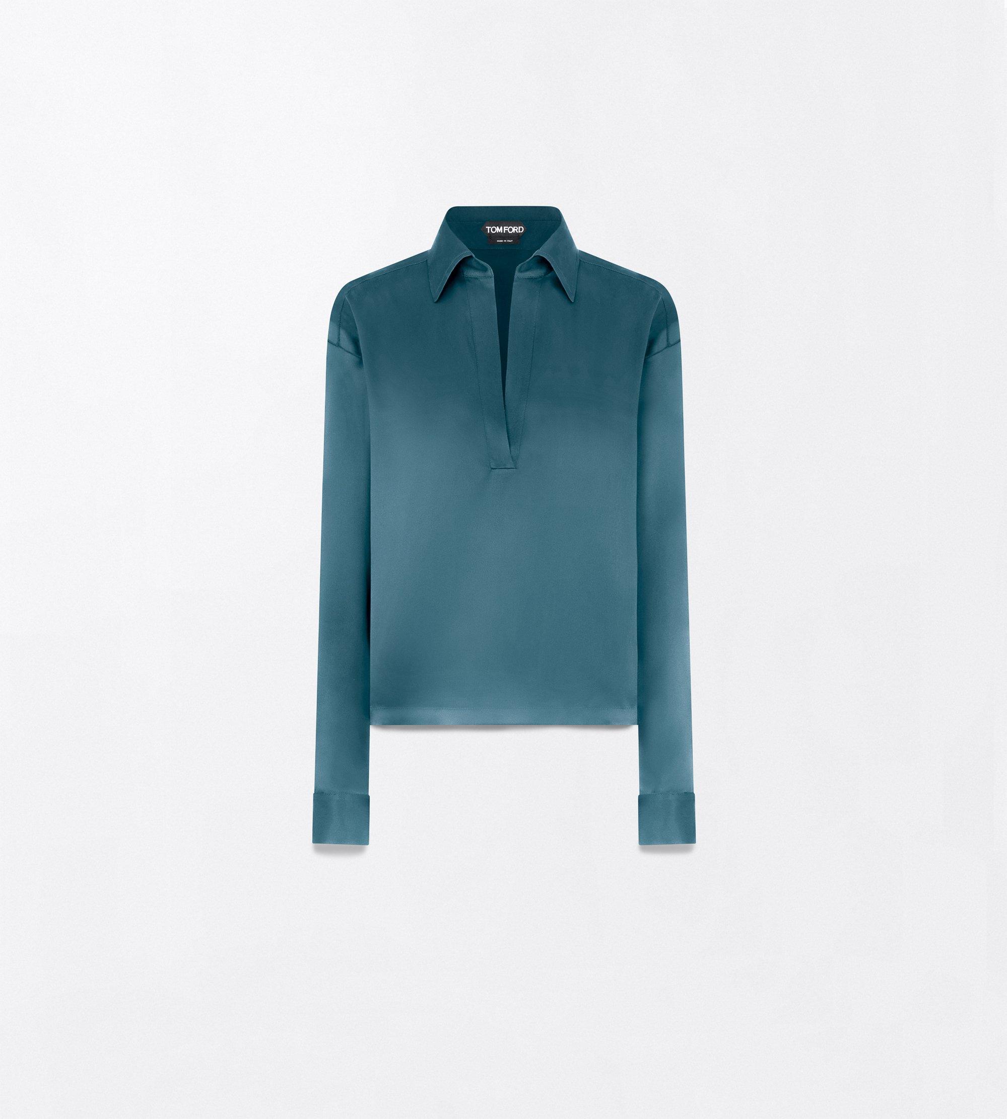 PEACH-FEEL SILK SATIN POLO