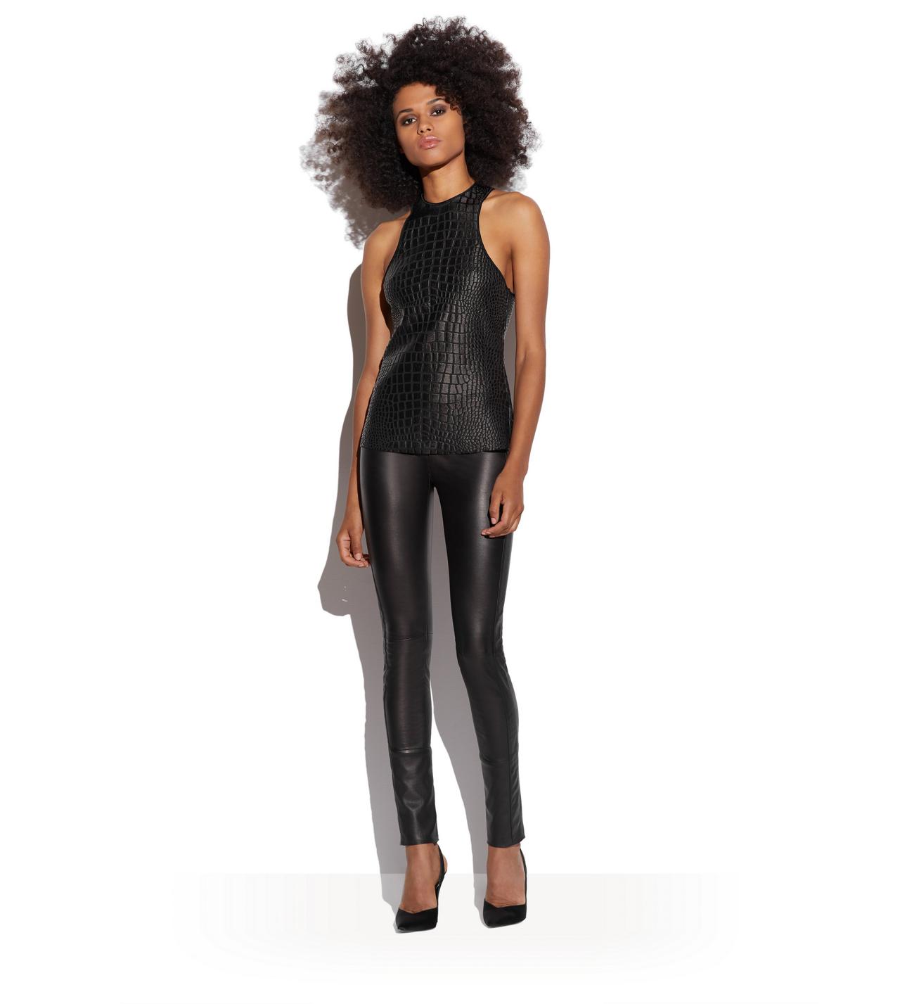 LACQUERED CROCODILE TOP | Tom Ford Fashion