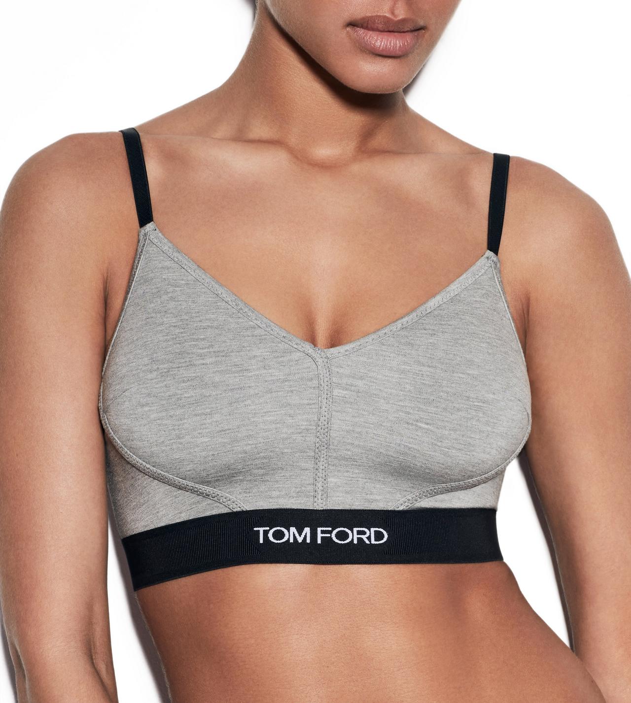 TOM FORD MODAL GREY MELANGE MODAL SIGNATURE TOP