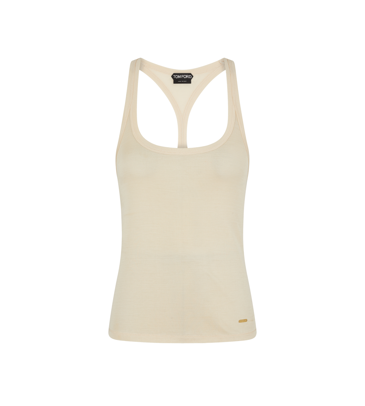 MICRO-RIB SILK JERSEY RACERBACK TANK TOP image number 0