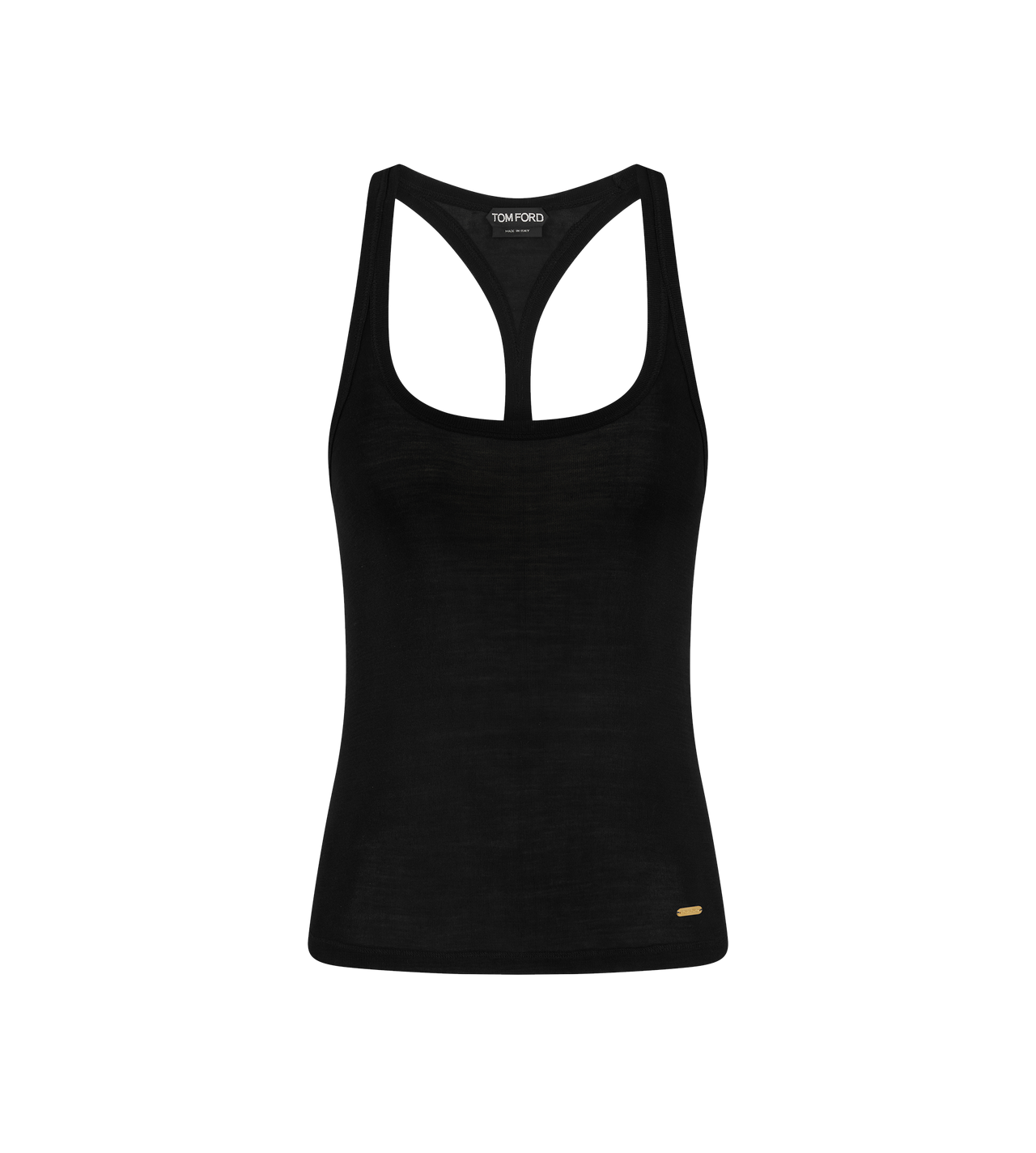 MICRO-RIB SILK JERSEY RACERBACK TANK TOP image number 0