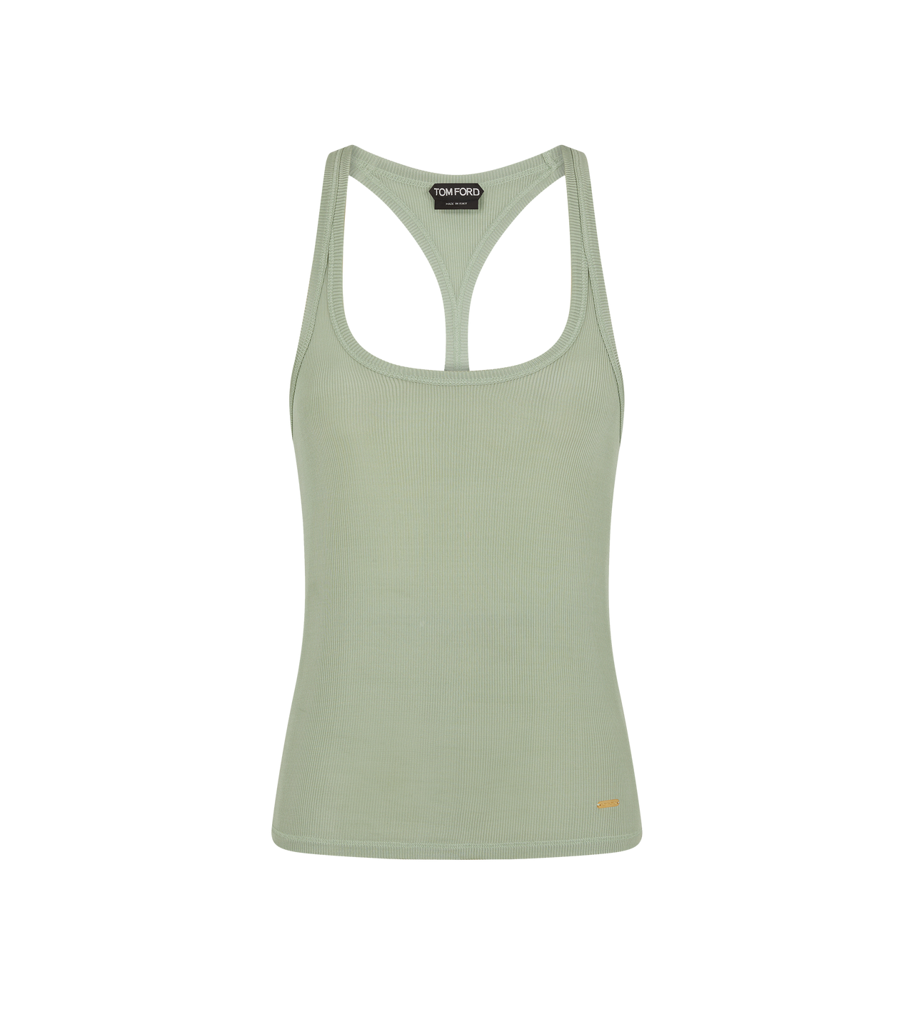 LUSTROUS MICRO-RIB JERSEY RACERBACK TANK TOP image number 0