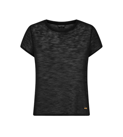 SLUB COTTON JERSEY CREWNECK T-SHIRT image number 0