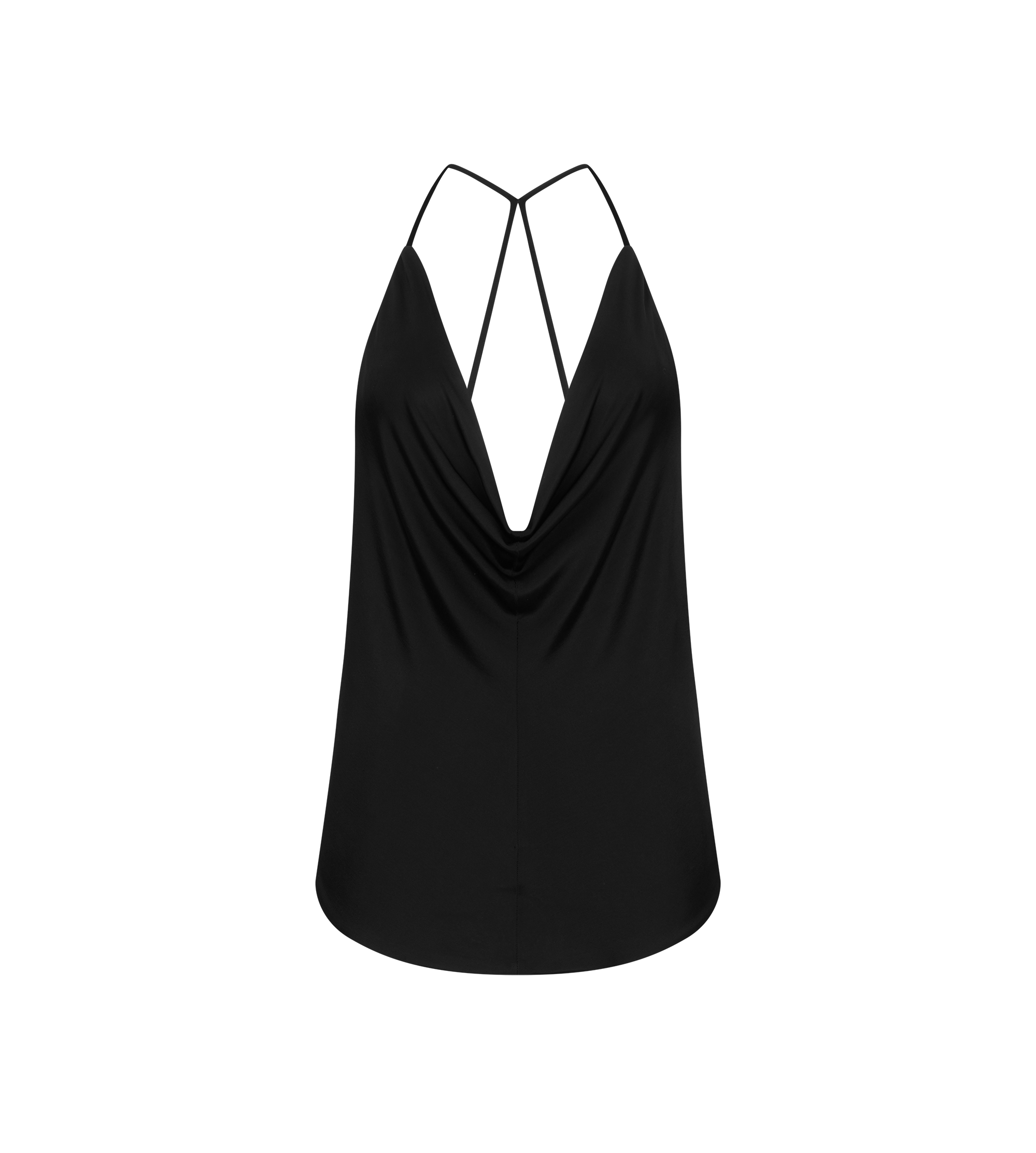 FLUID KNITTED VISCOSE STRETCH JERSEY TOP