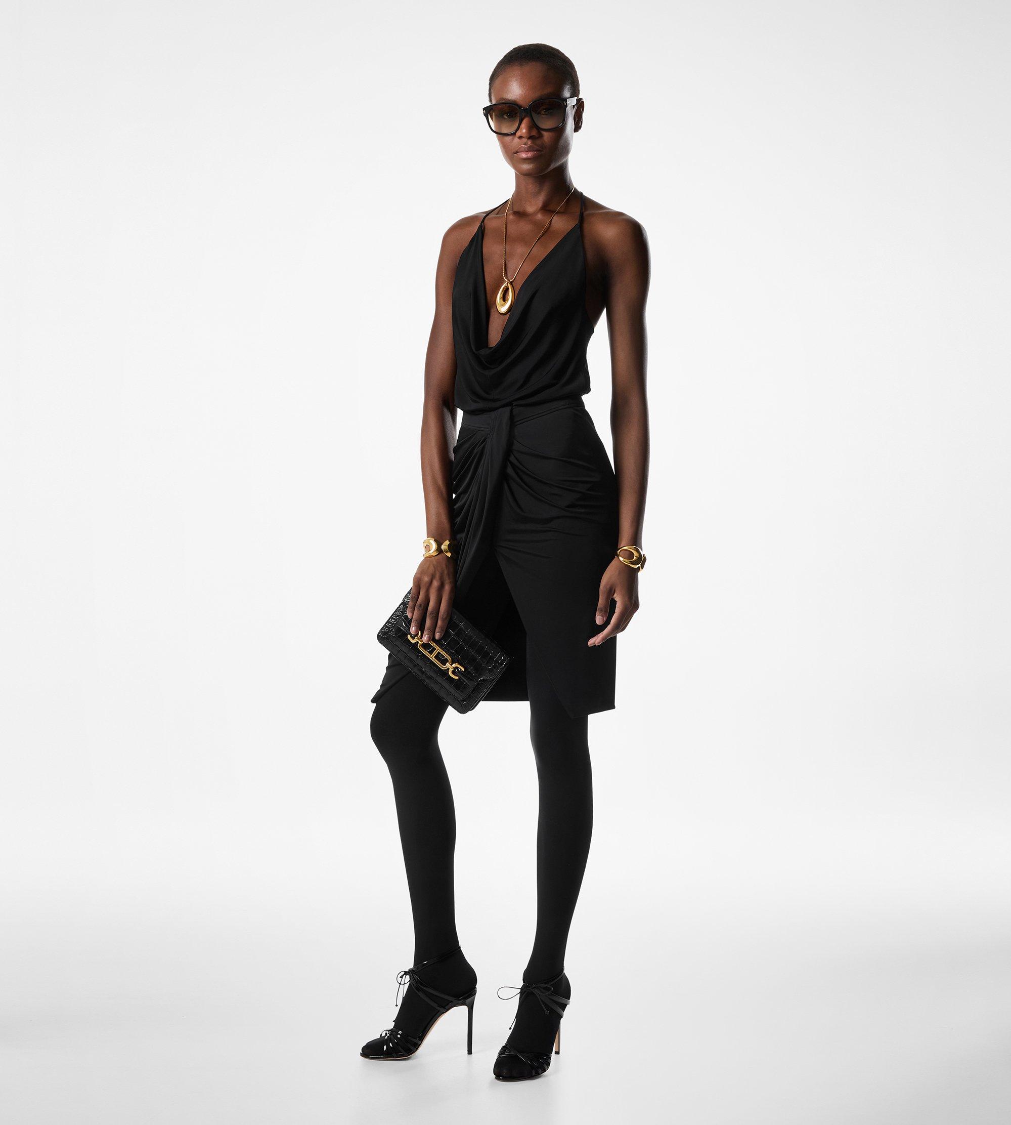 FLUID KNITTED VISCOSE STRETCH JERSEY TOP