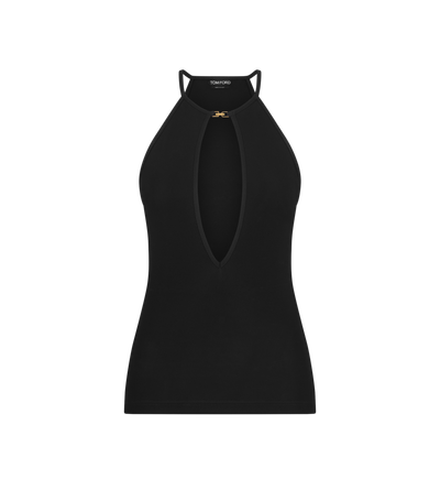 HALTERNECK TOP WITH CUT OUT