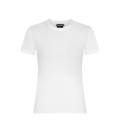 COTTON JERSEY T-SHIRT WITH TONAL TF EMBROIDERED LOGO