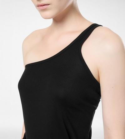 SILK BLEND RIB JERSEY ONE SHOULDER TOP image number 1