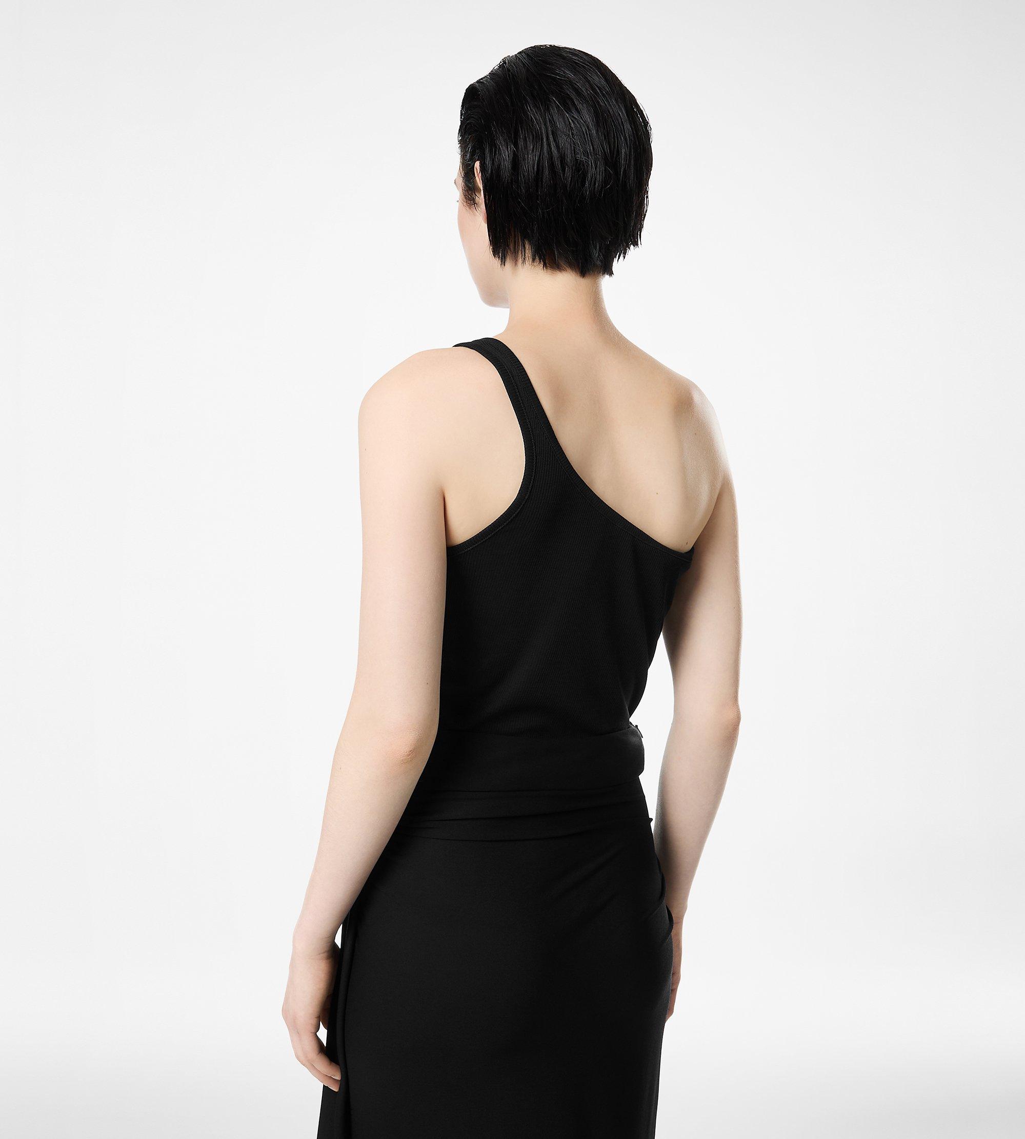 SILK BLEND RIB JERSEY ONE SHOULDER TOP | TOM FORD Fashion