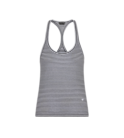 STRIPED TANK TOP WITH TONAL TF EMBROIDERED LOGO image number 0