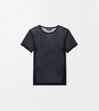 TOM FORD VISCOSE BLACK LIGHT CREPE JERSEY BOYFRIEND T-SHIRT