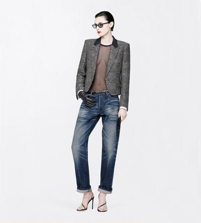 TOM FORD VISCOSE BLACK LIGHT CREPE JERSEY BOYFRIEND T-SHIRT