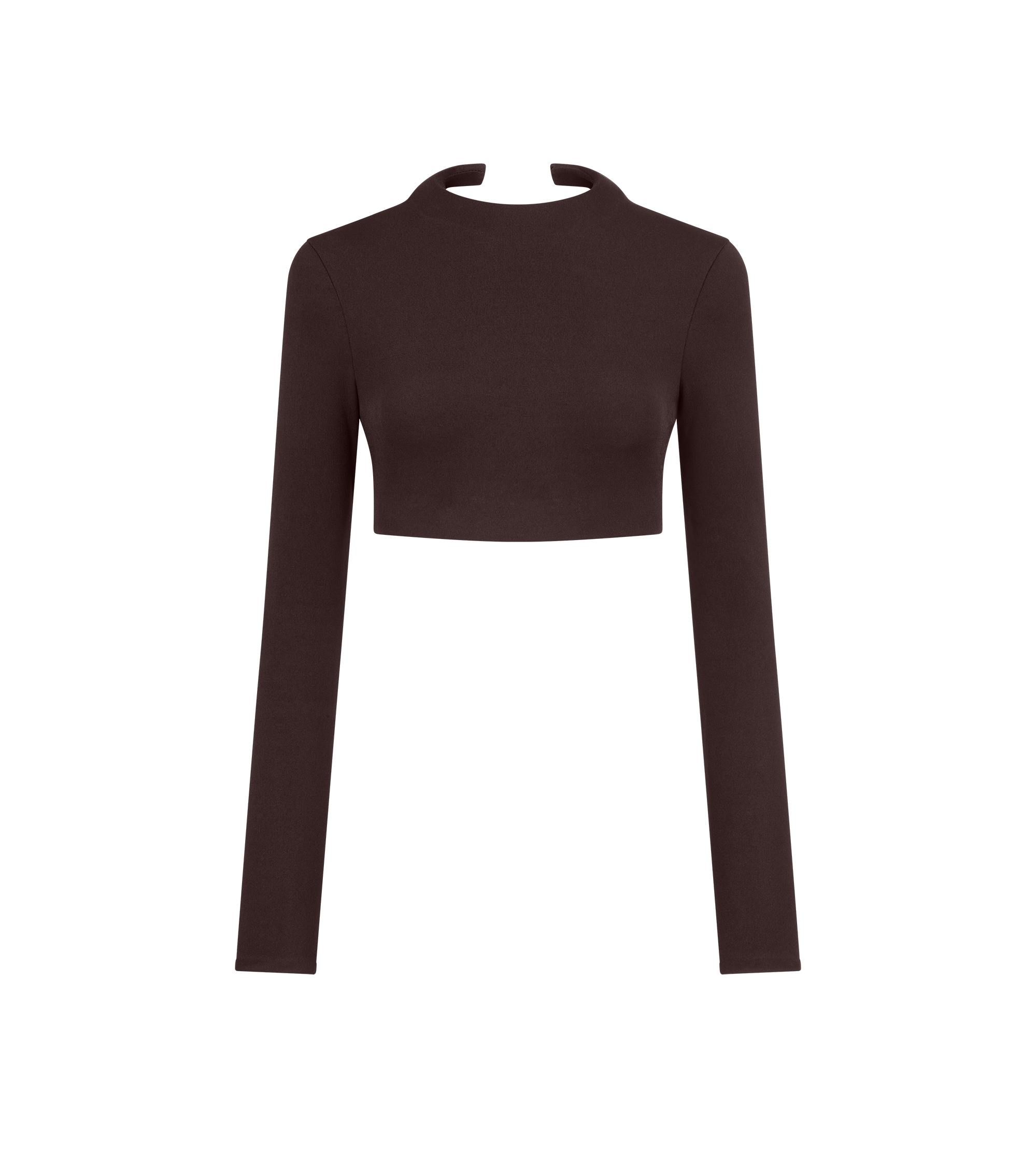 IMPOSSIBLE BACKLESS LONG SLEEVE CROPPED TOP