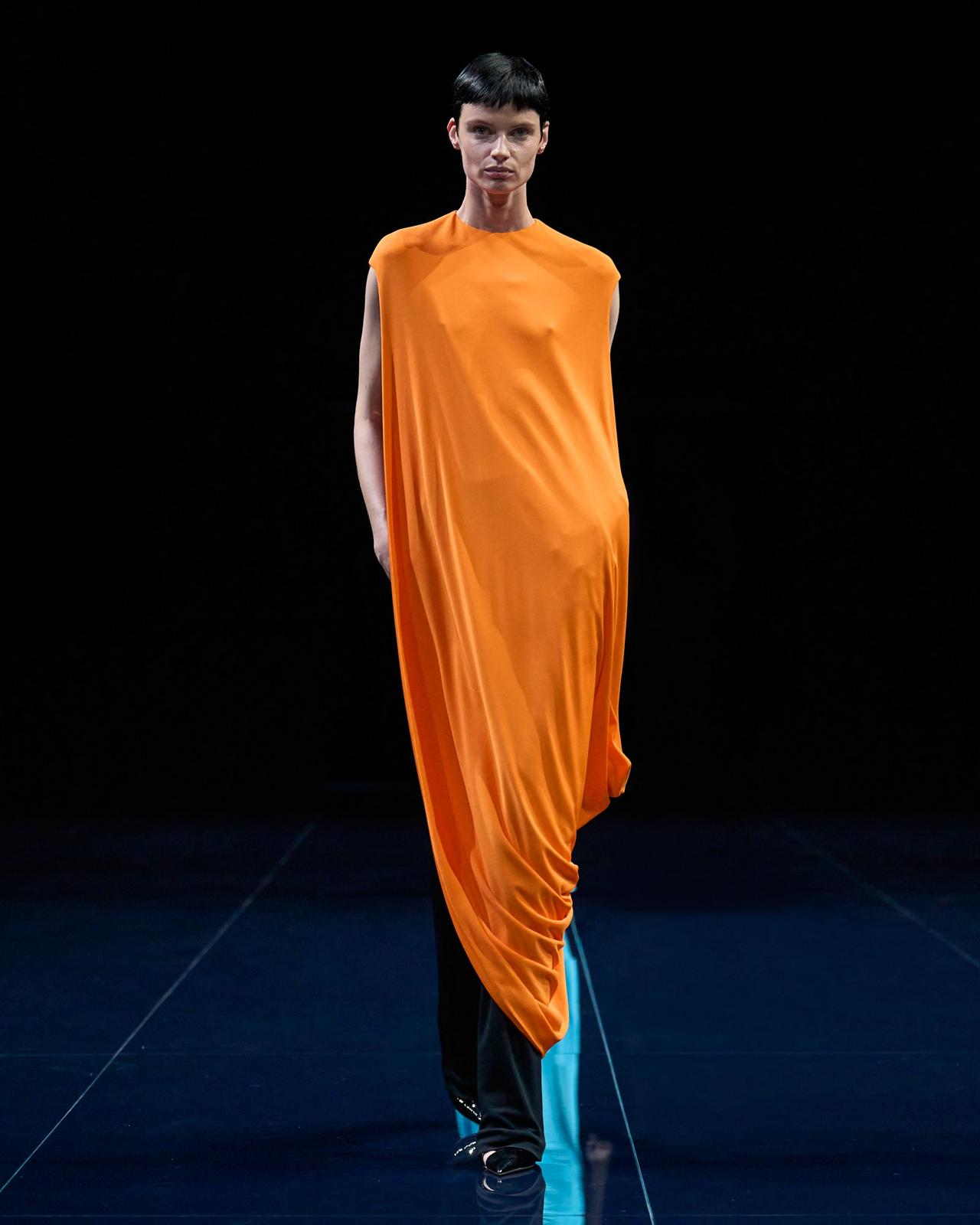 IMPOSSIBLE ASYMMETRIC CAP SLEEVE TOP image number 1